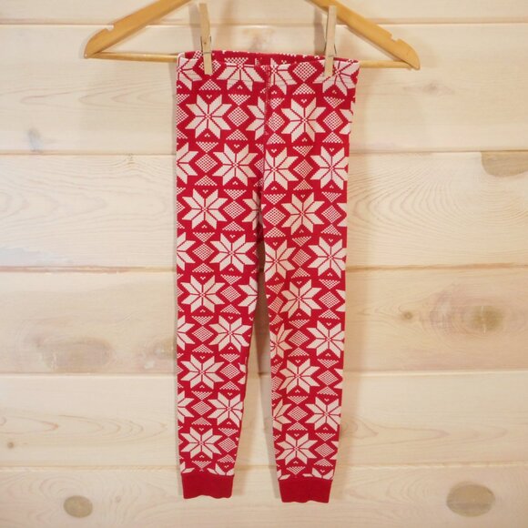 Hanna Andersson Kids 120 cm US 6-7 Red Scandi Snowflake Pajama Set Christmas - Picture 2 of 11